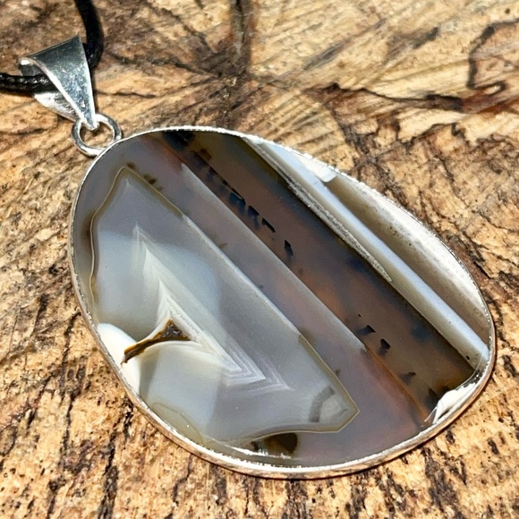 Montana Fire Agate Pendant 2 7/8” - Picture 4 of 8